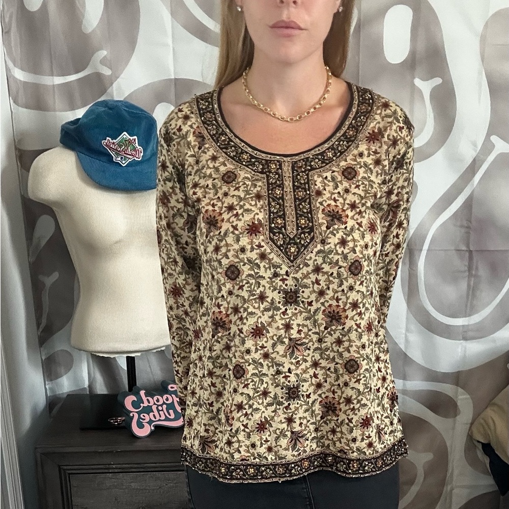 Elegant Floral Women's Blouse